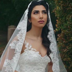 Ivory Lace Edge Cathedral Length Long Wedding Bridal Veil 400cm/157in ✨ NEW ✨